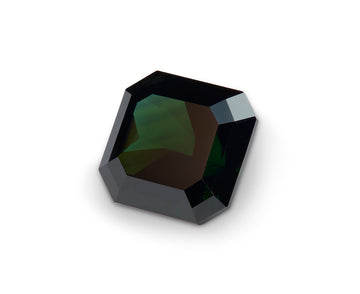 3.14ct Dark Green Sapphire Emerald Cut Australia Origin