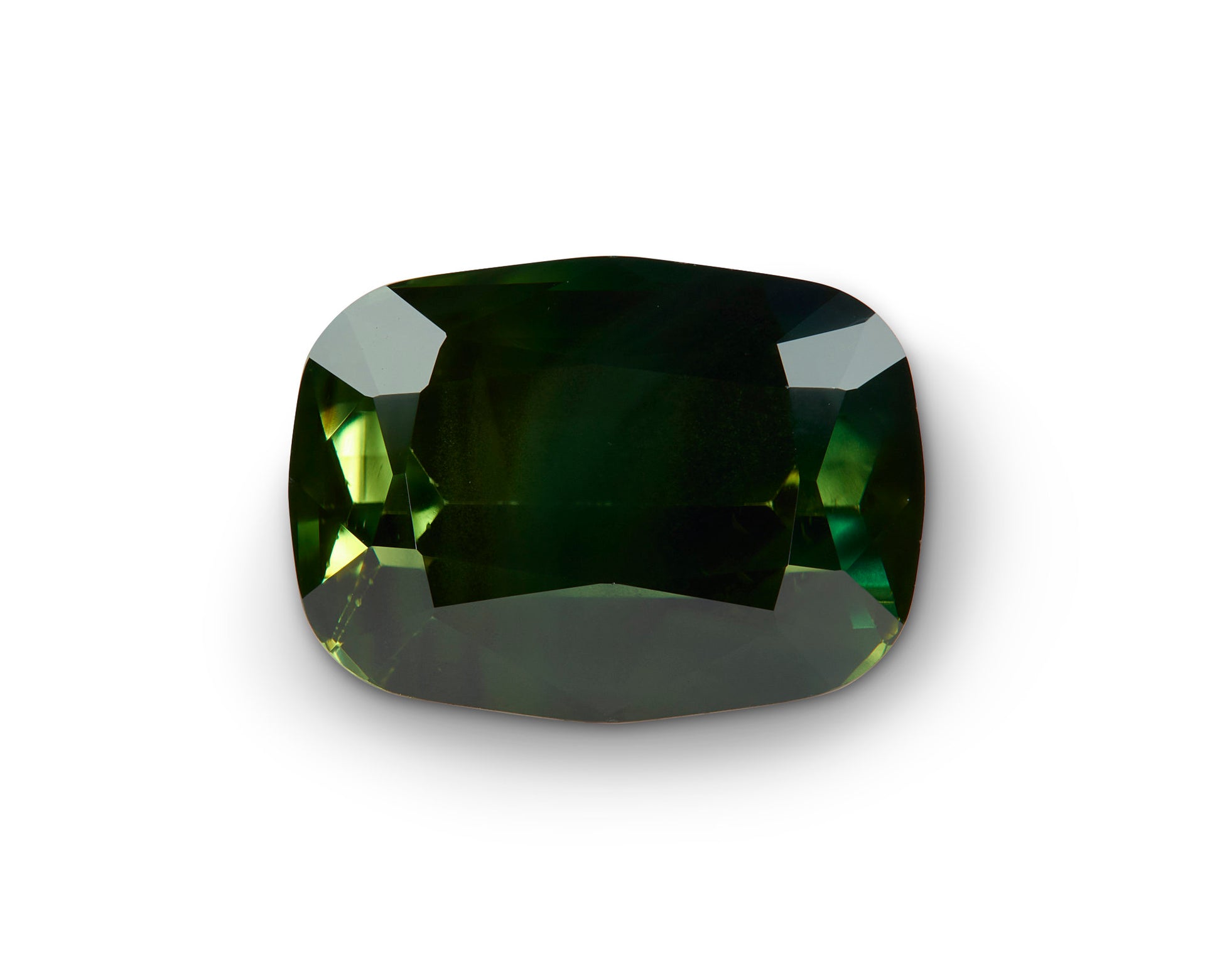 3.24ct Green Sapphire Cushion Cut Australian Origin