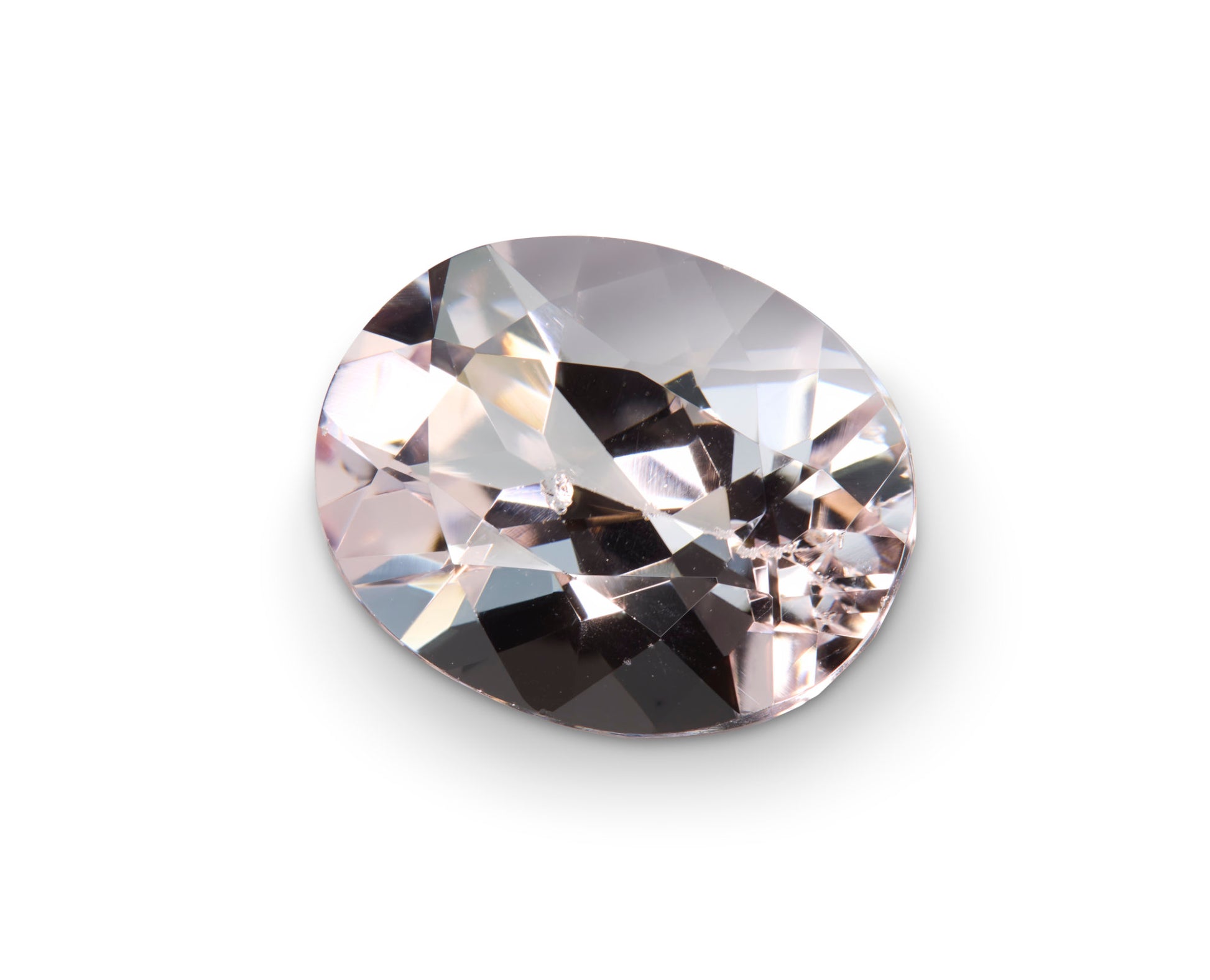 3.46ct Peach Morganite Oval Cut