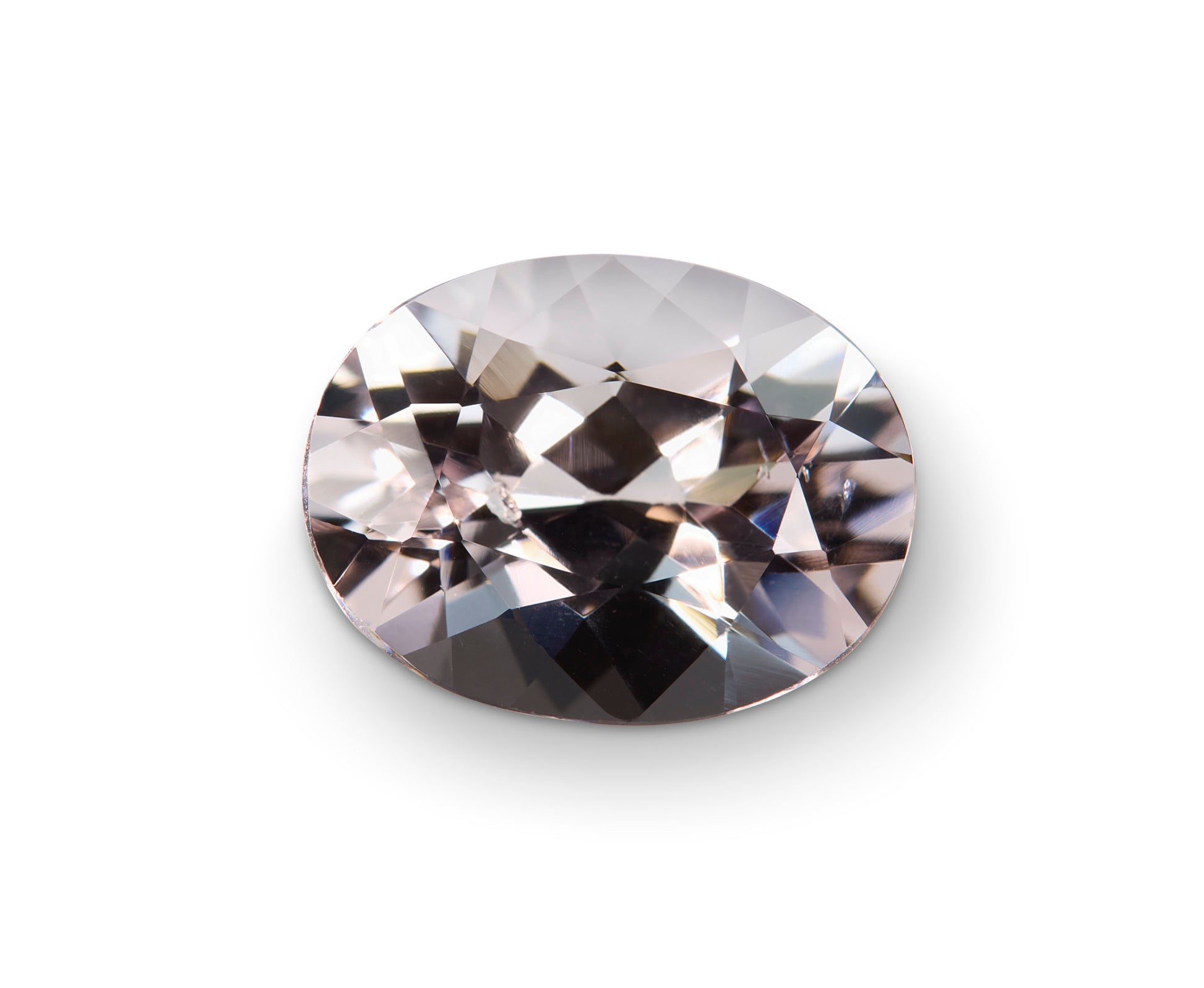 3.46ct Peach Morganite Oval Cut