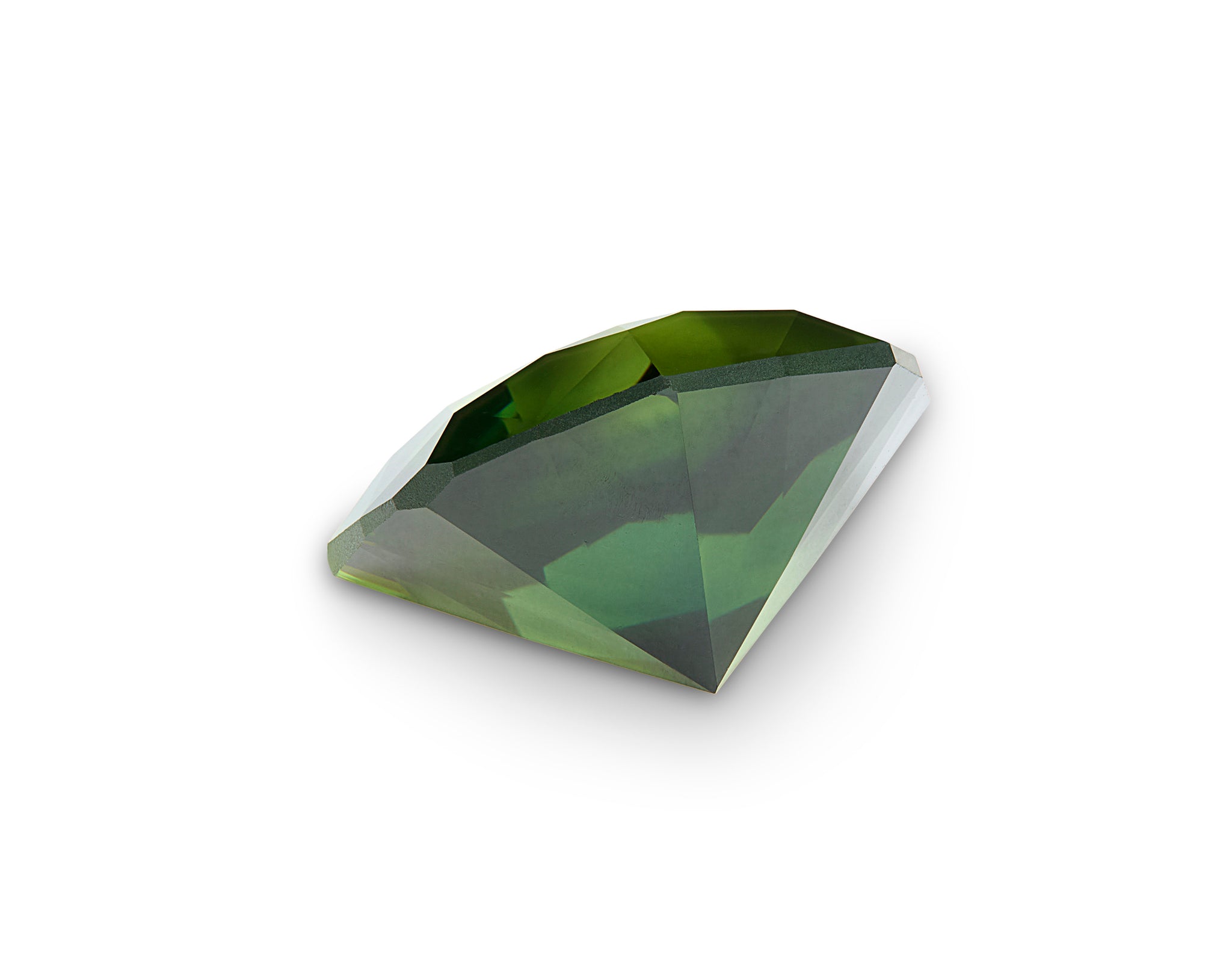 3.71ct Green Sapphire Fancy Trillion Cut Australia Origin