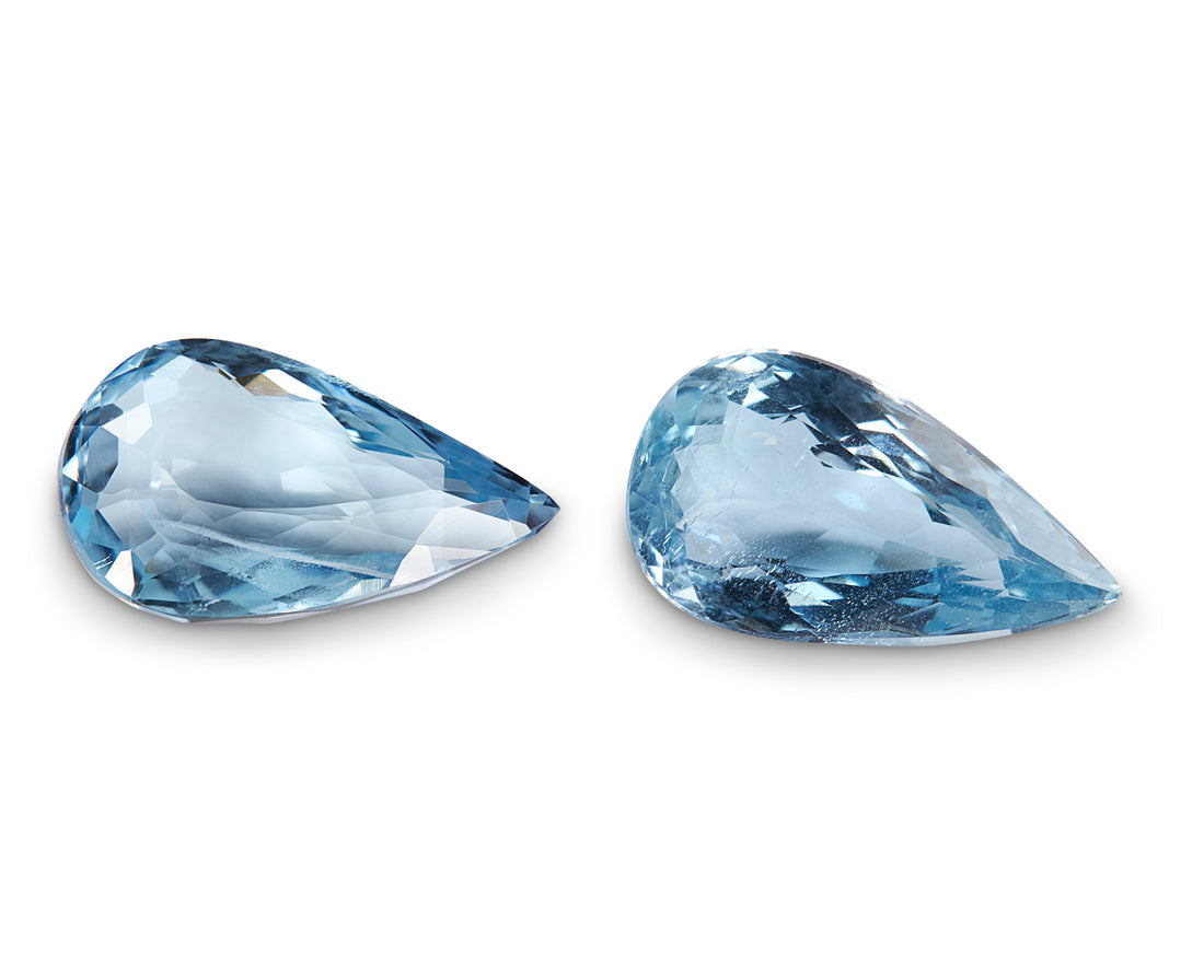 3.76ct Santa Maria Aquamarine Pair - The Sapphire Merchant