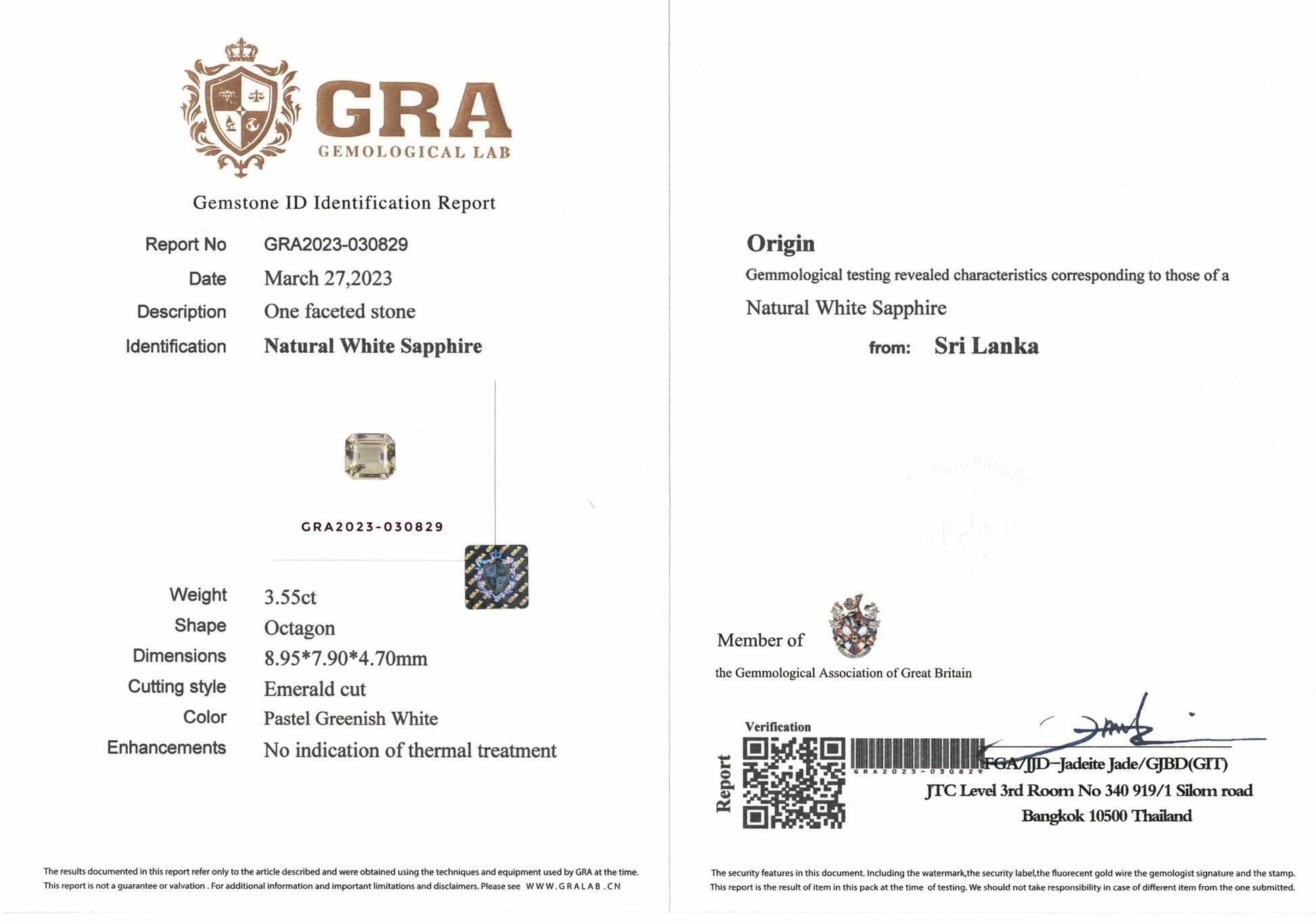 3.55ct Mint Green Sapphire - The Sapphire Merchant