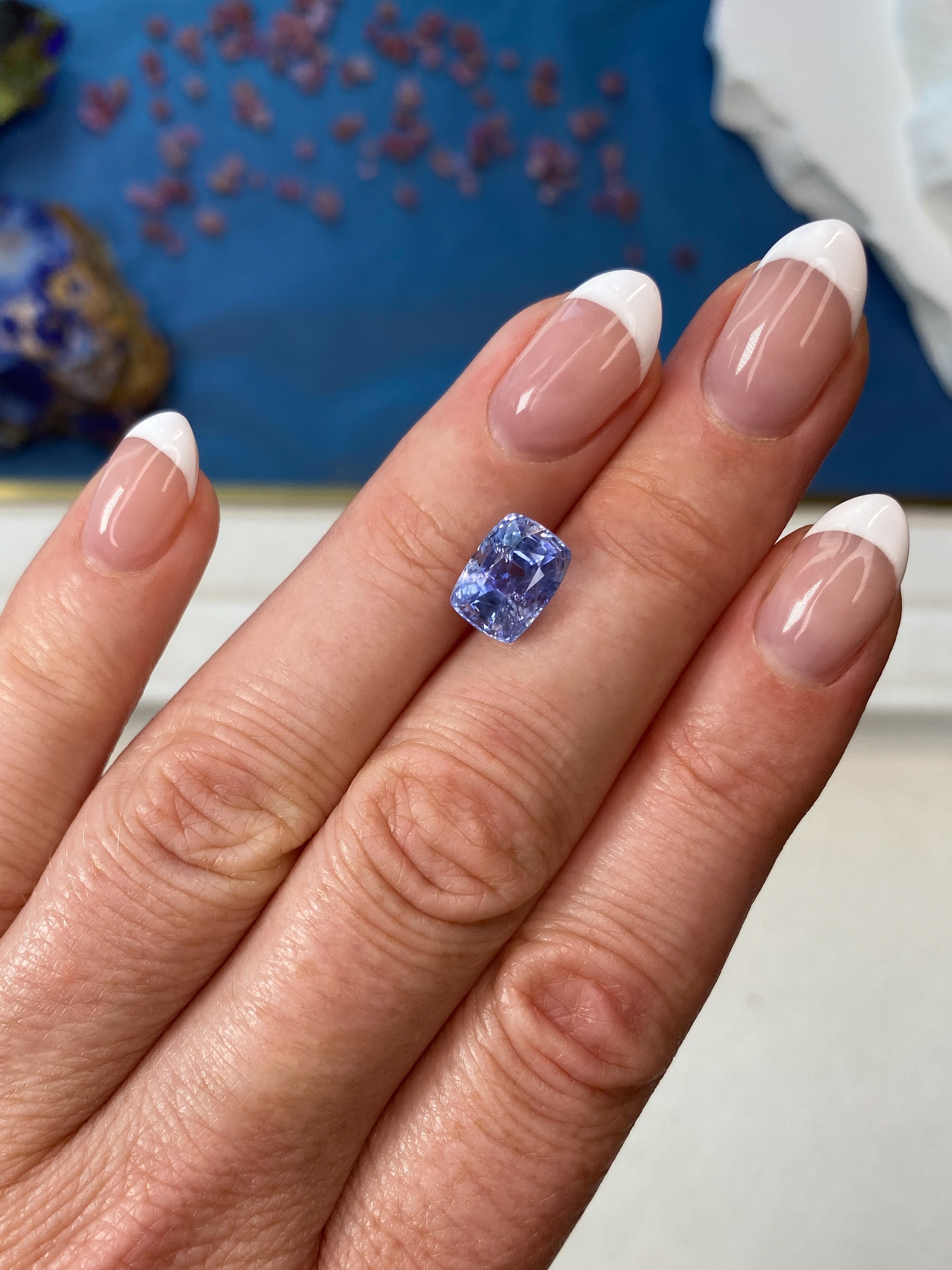 4.01ct Burmese Blue Sapphire Antique Cut 1