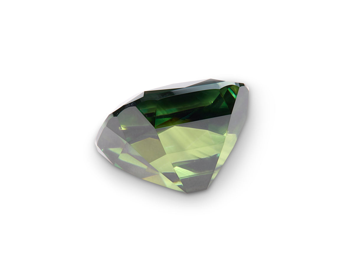 4.13ct Green Sapphire Cushion Cut Australia Origin