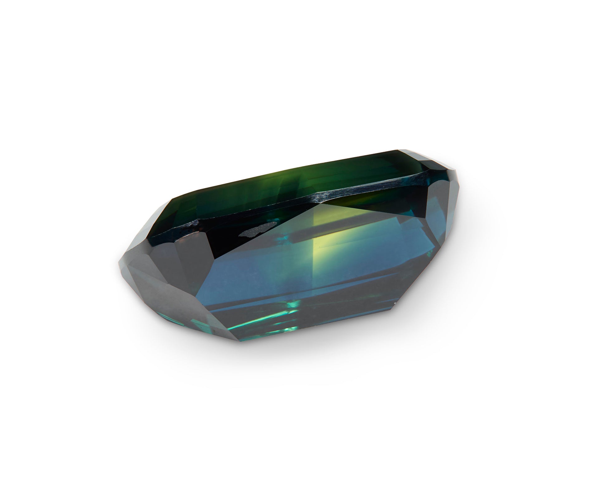 4.34ct Greenish-Blue Sapphire Fancy Cushion Cut Australia Origin