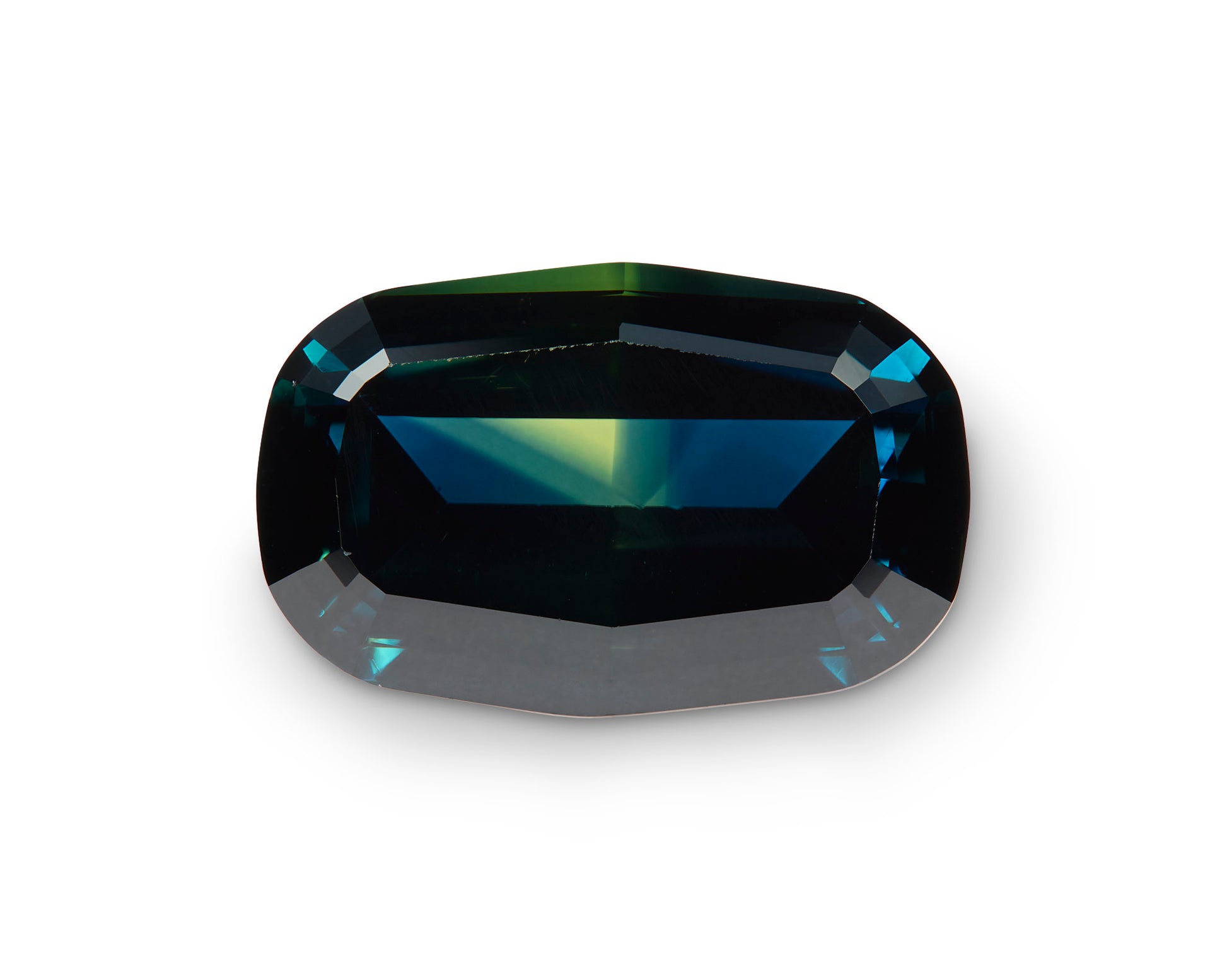 4.34ct Greenish-Blue Sapphire Fancy Cushion Cut Australia Origin