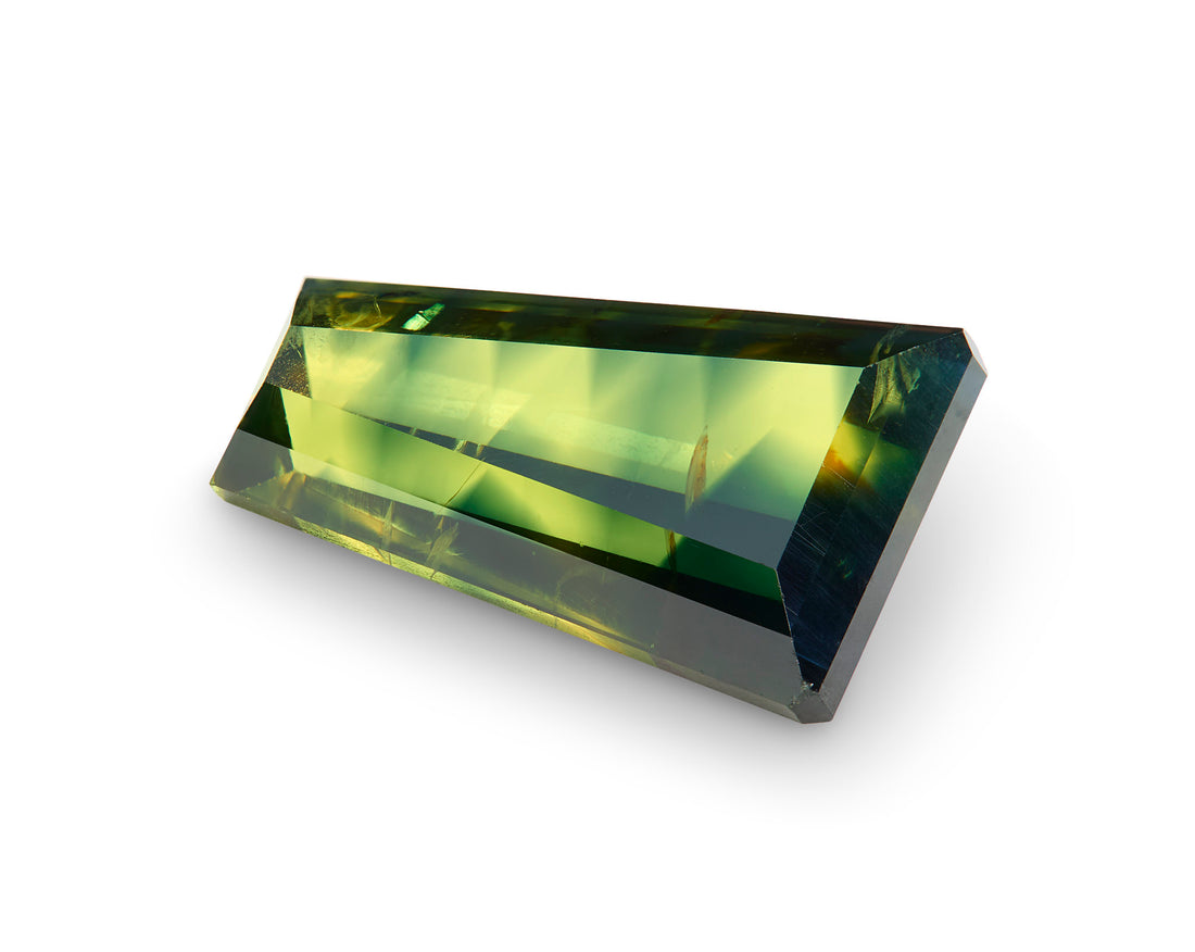 4.36ct Yellow and Green Sapphire Trapezoid Australia Origin
