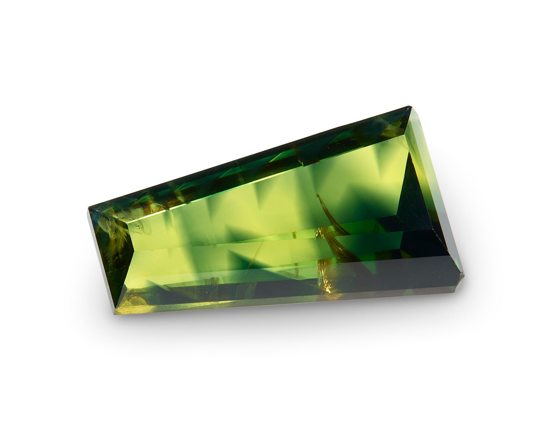 4.36ct Yellow and Green Sapphire Trapezoid Australia Origin