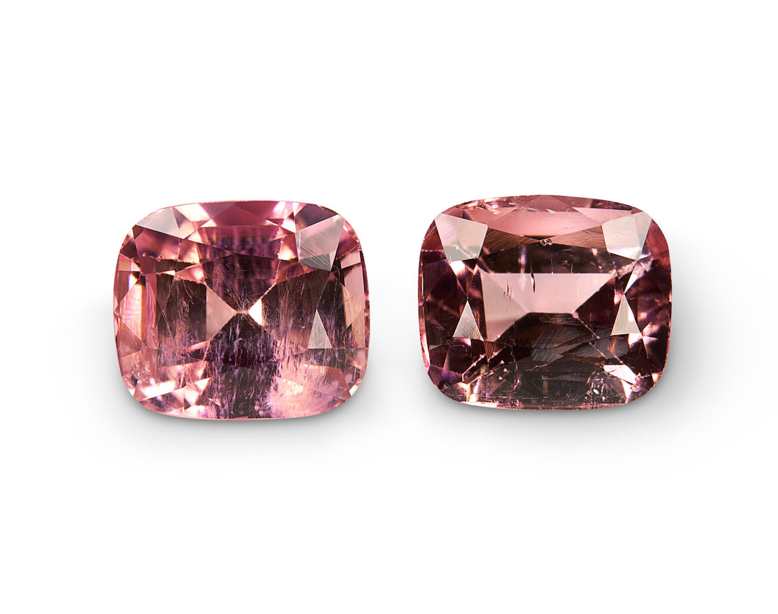 4.40ct Rose Pink Tourmaline Pair - The Sapphire Merchant