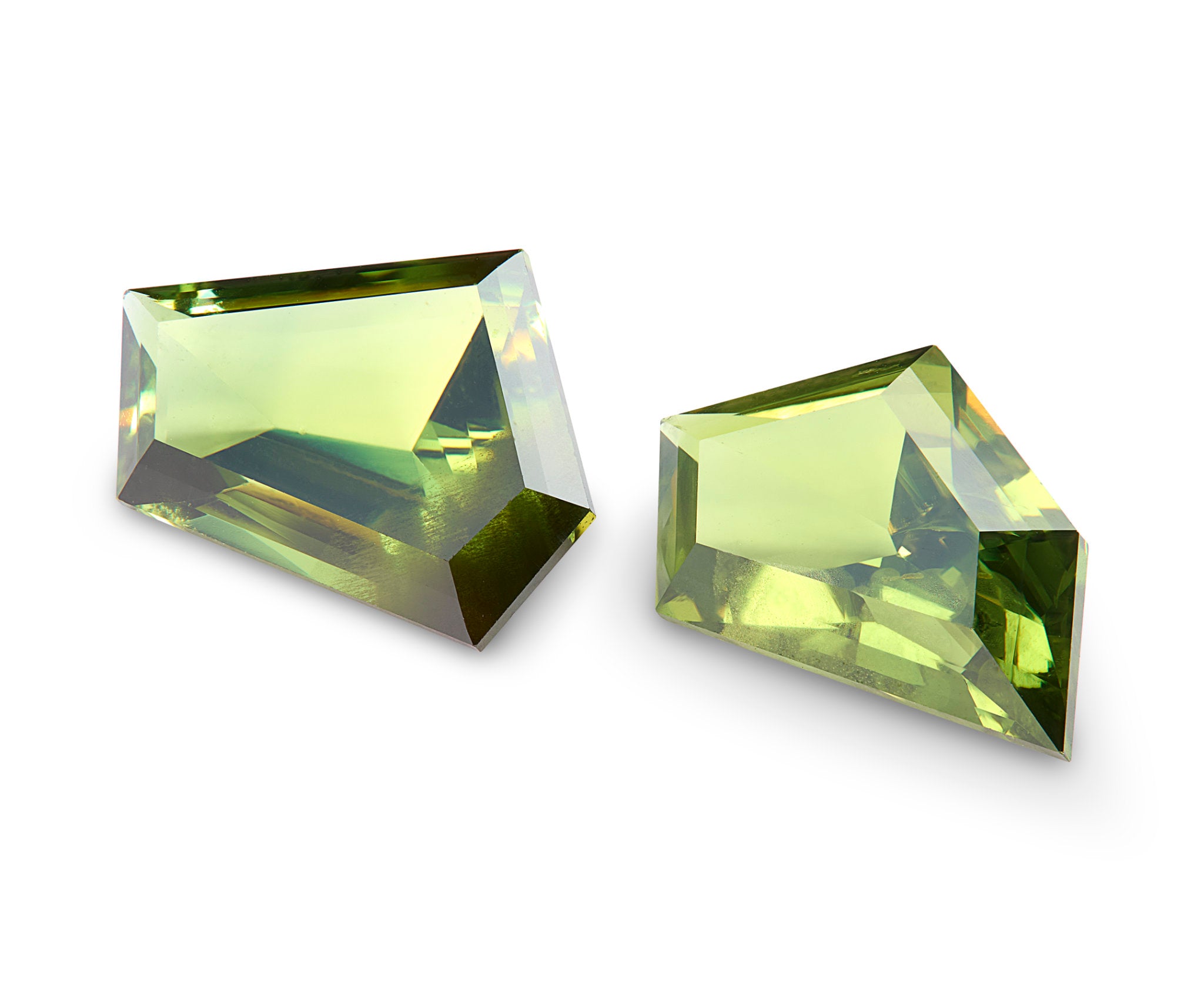 4.60ct Green Sapphire Pair Fancy Cut Australia Origin