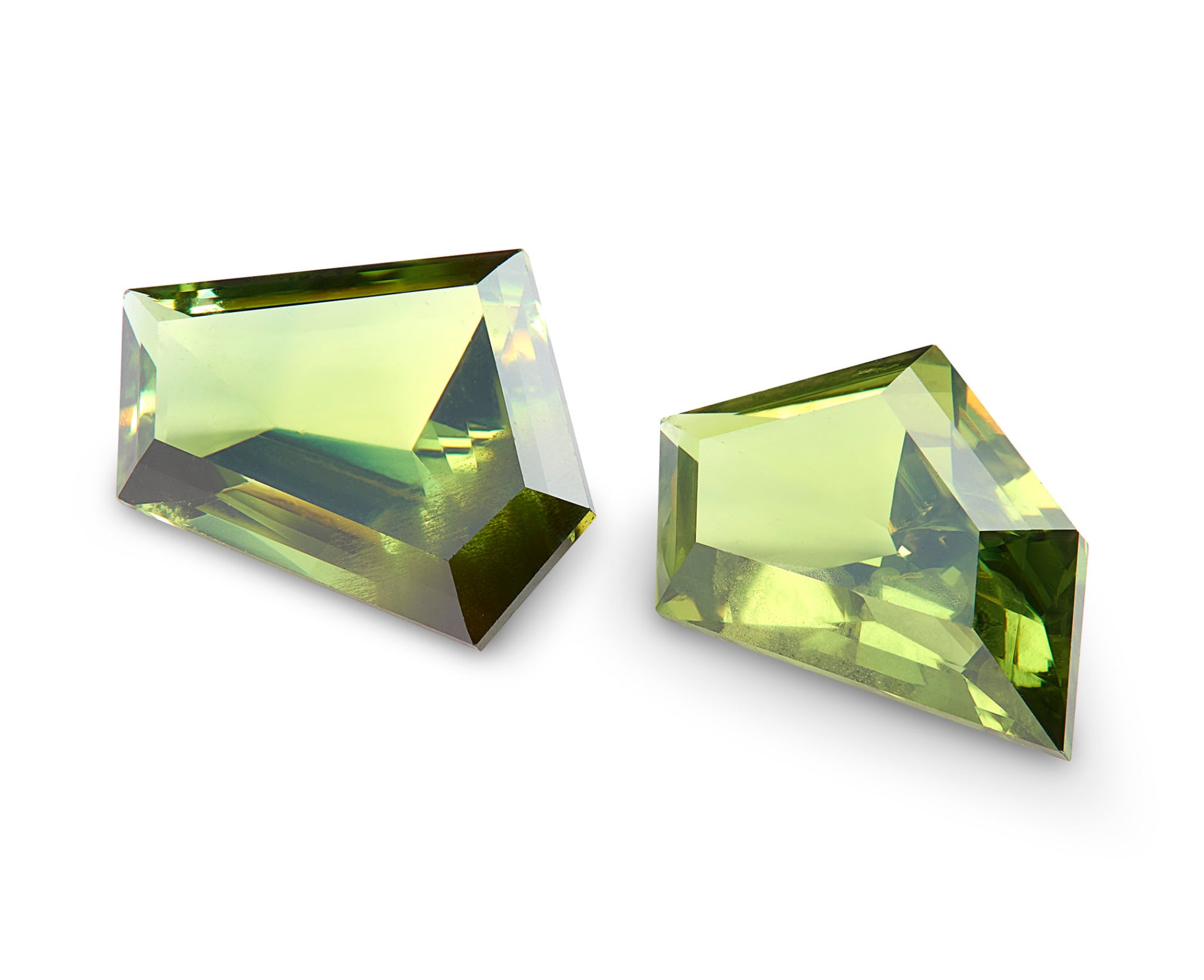 4.60ct Green Sapphire Pair Fancy Cut Australia Origin