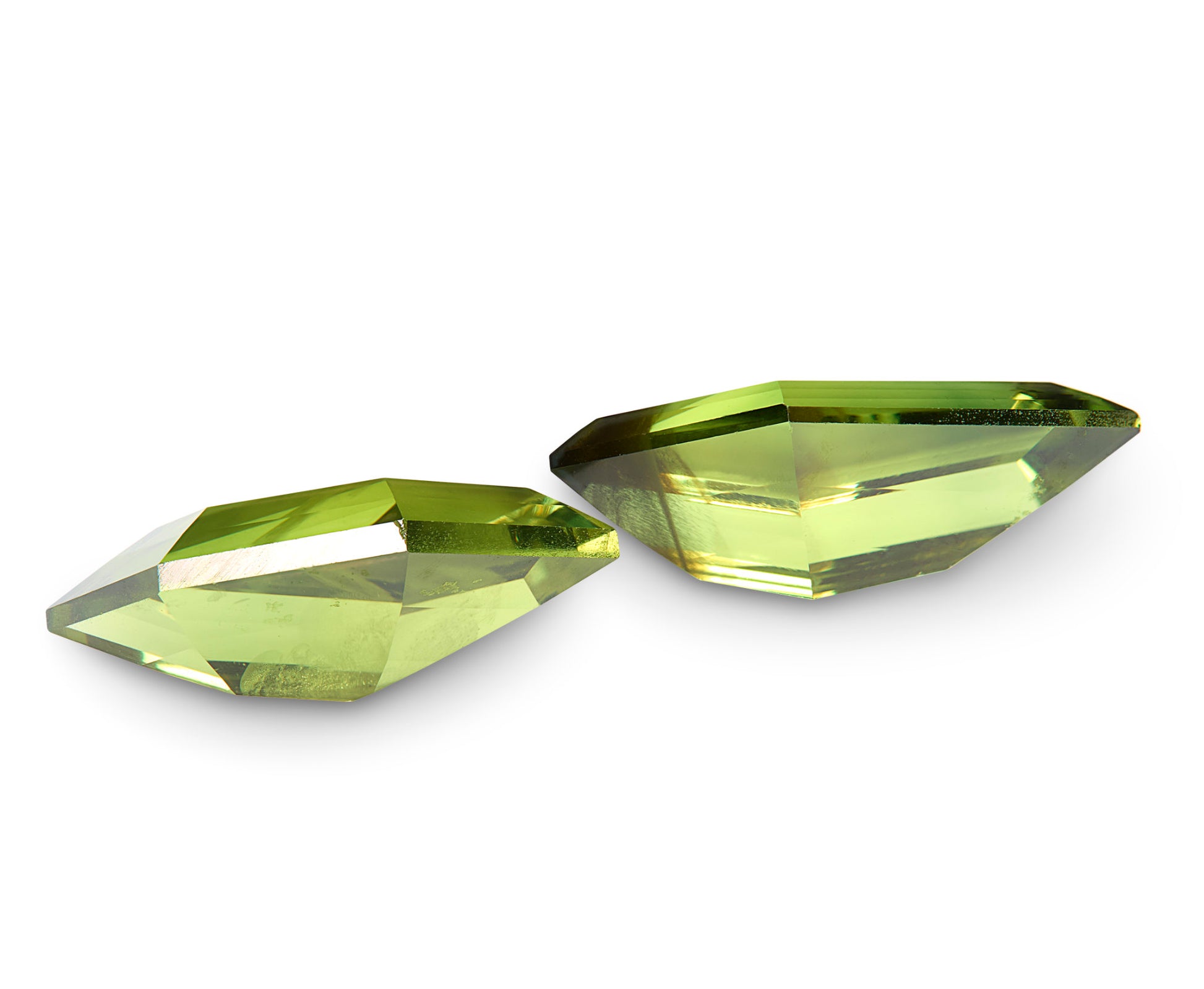 4.60ct Green Sapphire Pair Fancy Cut Australia Origin