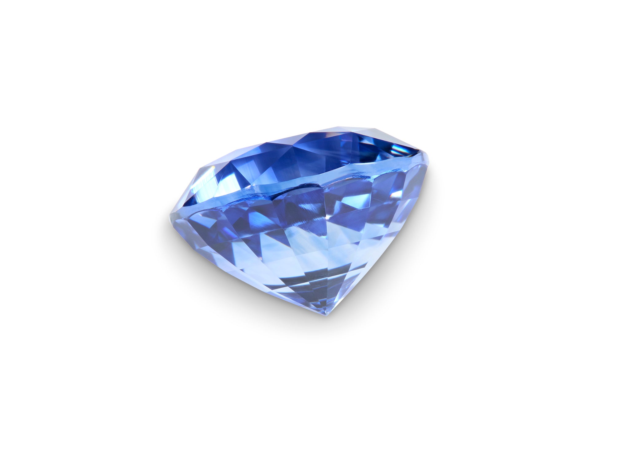 4.21ct Cornflower blue Sapphire Round Brilliant Cut
