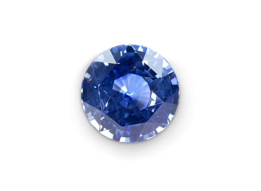 4.21ct Cornflower blue Sapphire Round Brilliant Cut