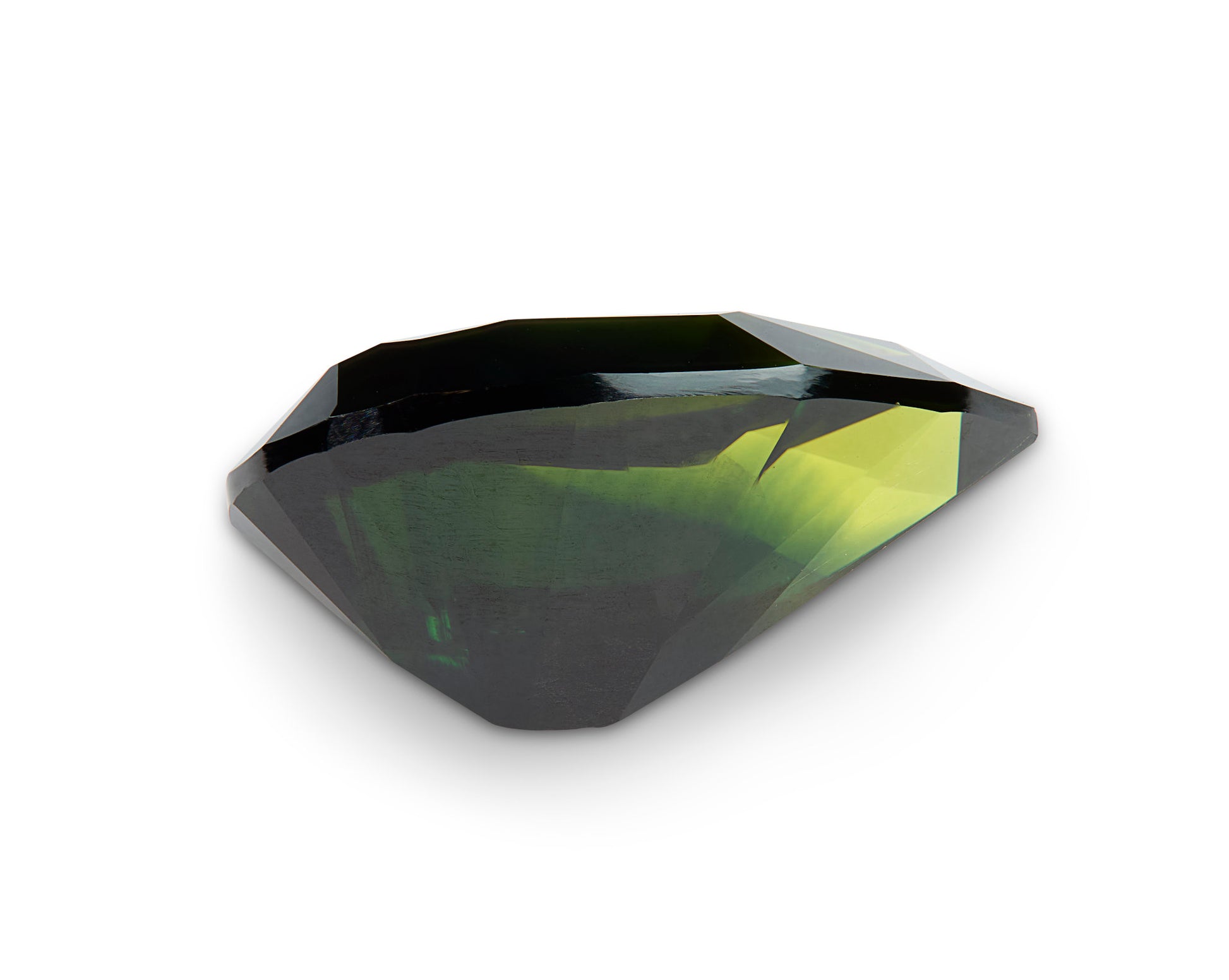 5.03ct Bi-Colour Yellow and Black Sapphire Pear Cur