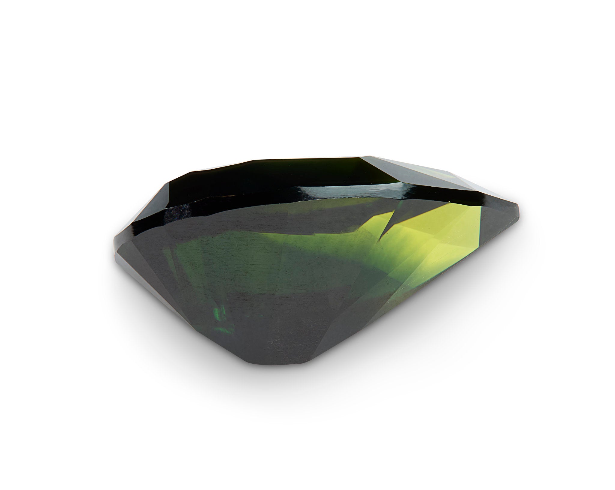 5.03ct Bi-Colour Yellow and Black Sapphire Pear Cur