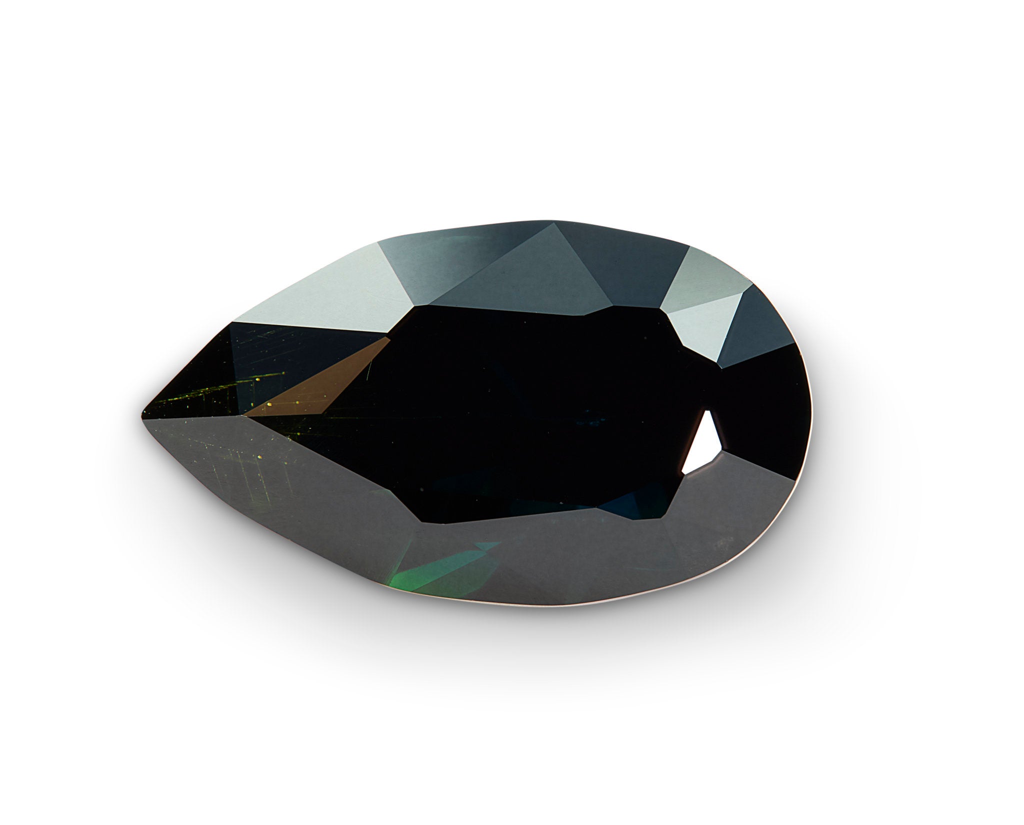5.03ct Bi-Colour Yellow and Black Sapphire Pear Cur