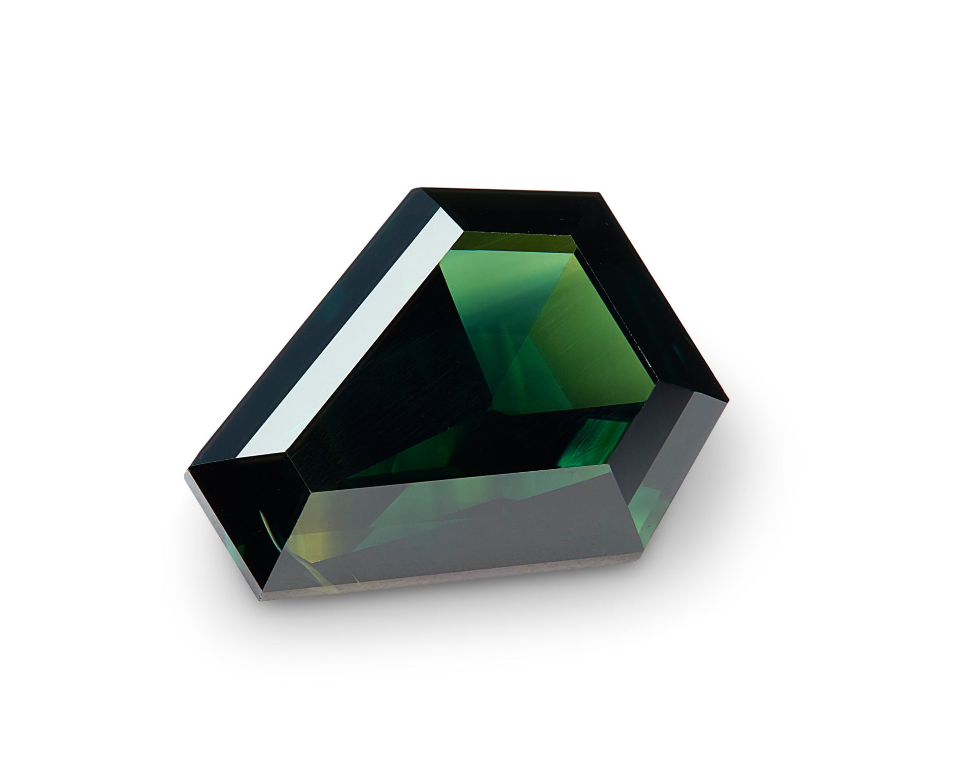 5.34ct Green Sapphire Shield Cut Australia Origin
