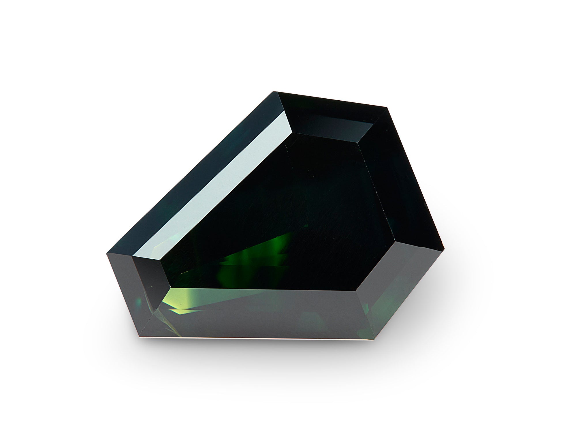 5.34ct Green Sapphire Shield Cut Australia Origin