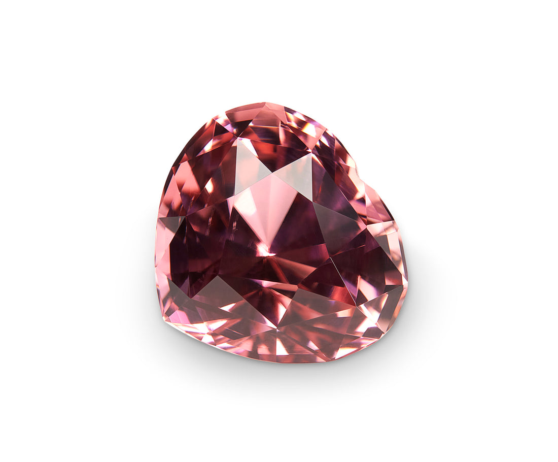 5.50ct Sunset Pink Tourmaline Heart Cut
