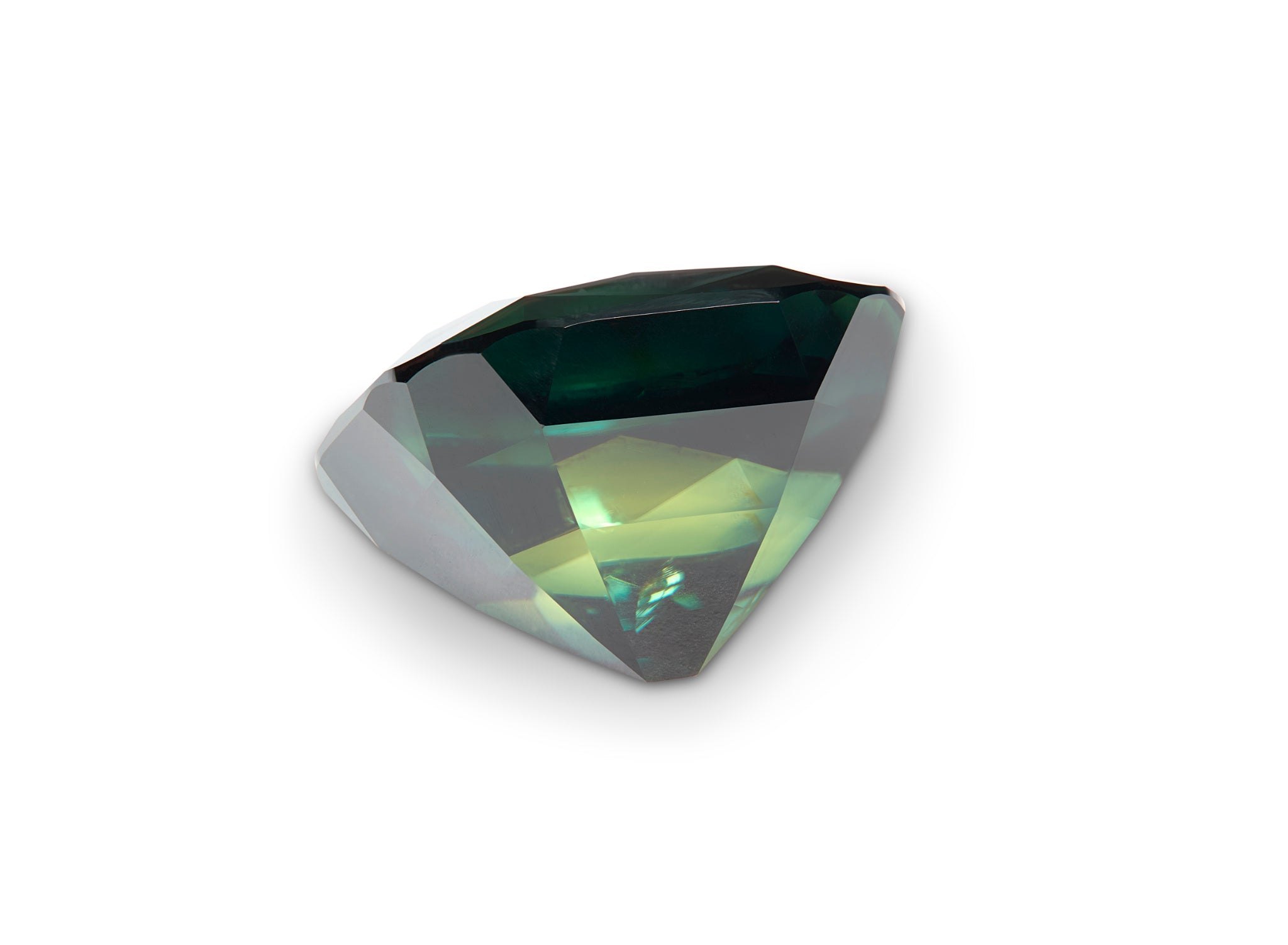 6.06ct Teal Green Blue Australian Sapphire Cushion Cut No Heat
