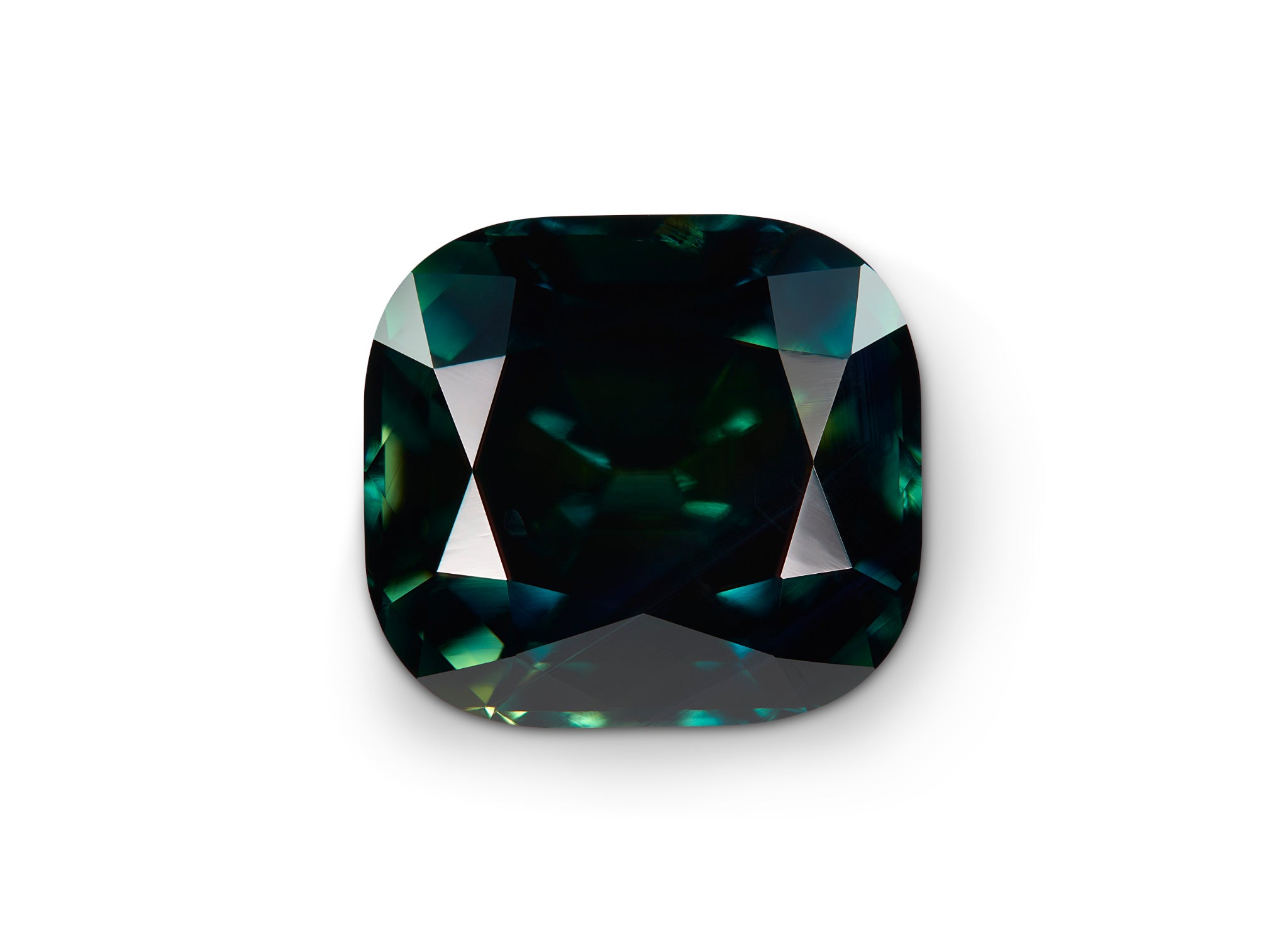6.06ct Teal Green Blue Australian Sapphire Cushion Cut No Heat