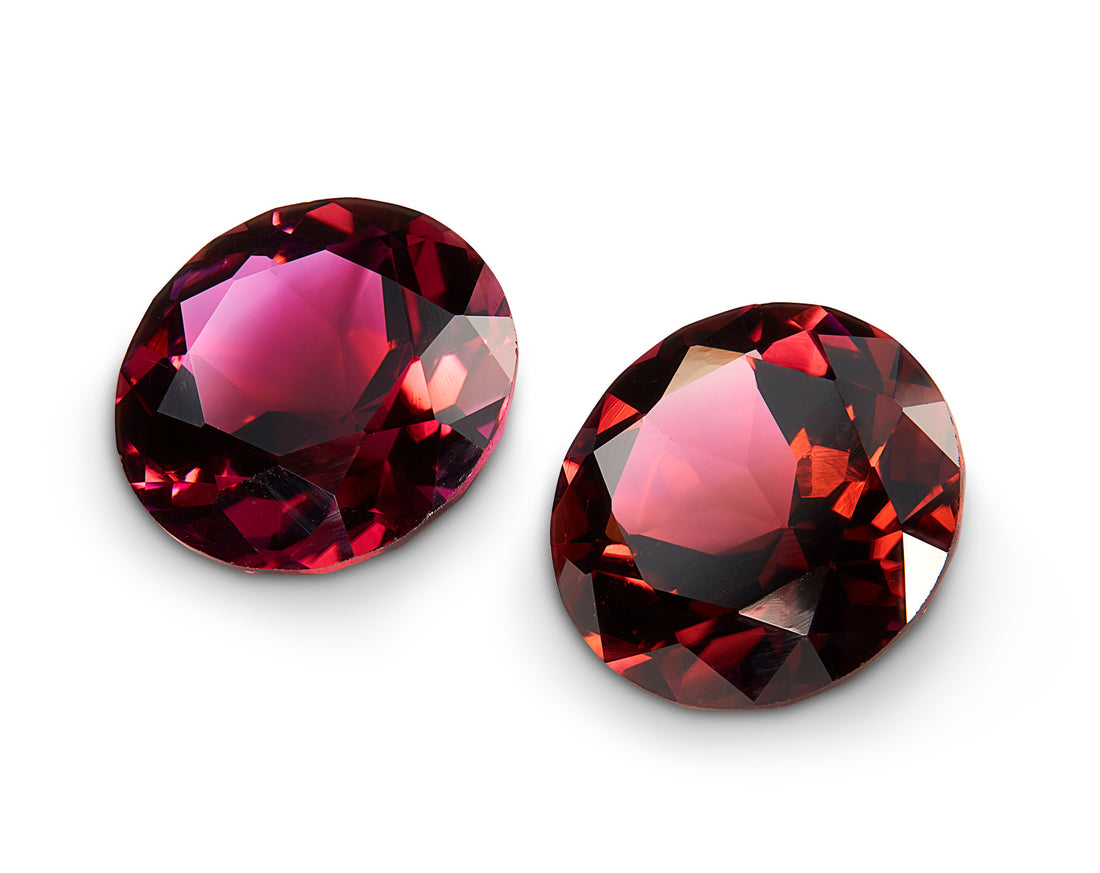 6.07ct Rubellite Tourmaline Pair - The Sapphire Merchant