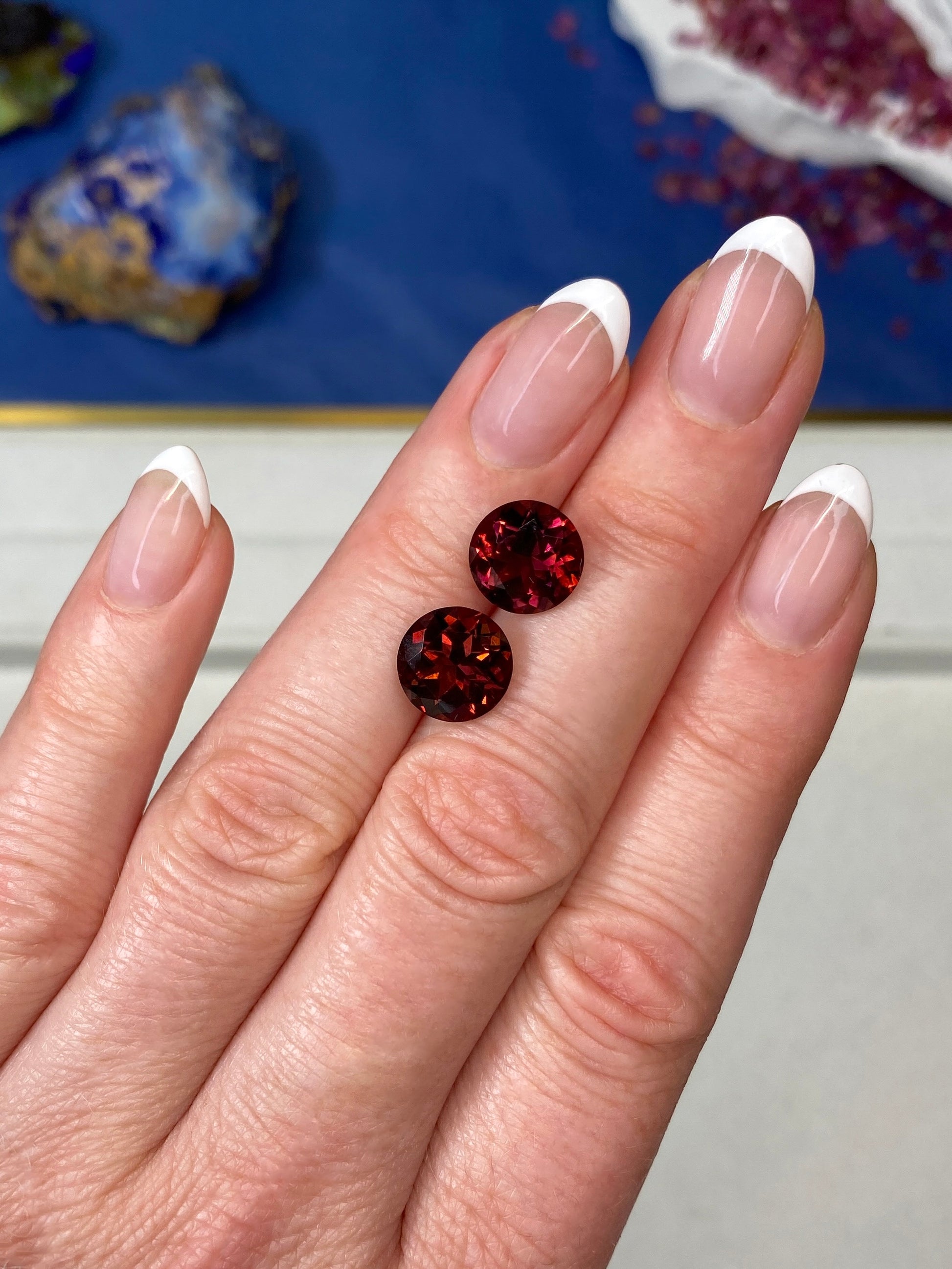 6.08ct Rubellite Tourmaline Pair On Hand