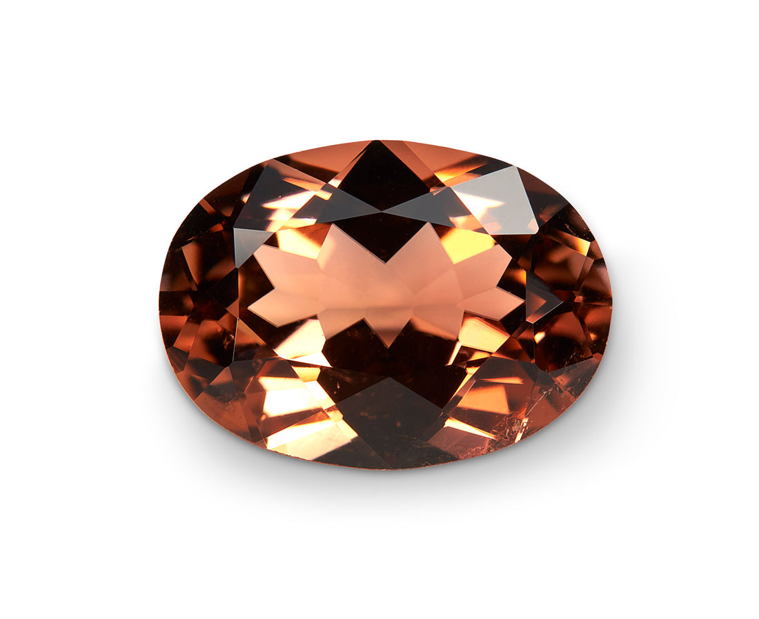 6.47ct Apricot Tourmaline Oval Cut