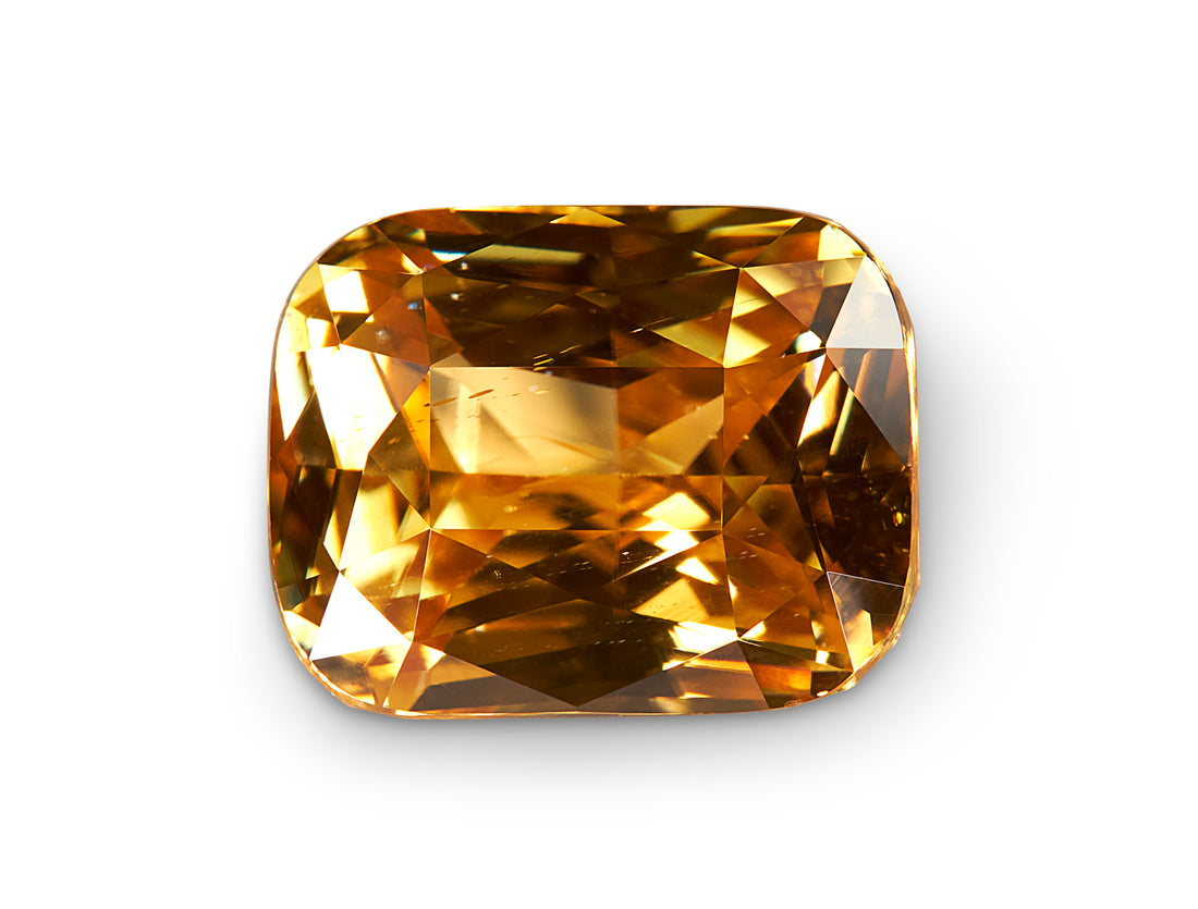 7.04ct Golden Zircon Cushion Cut Sri Lanka Origin