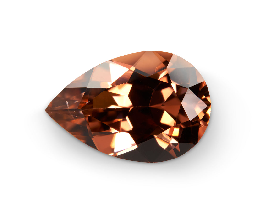 7.28ct Peach Tourmaline Pear Cut