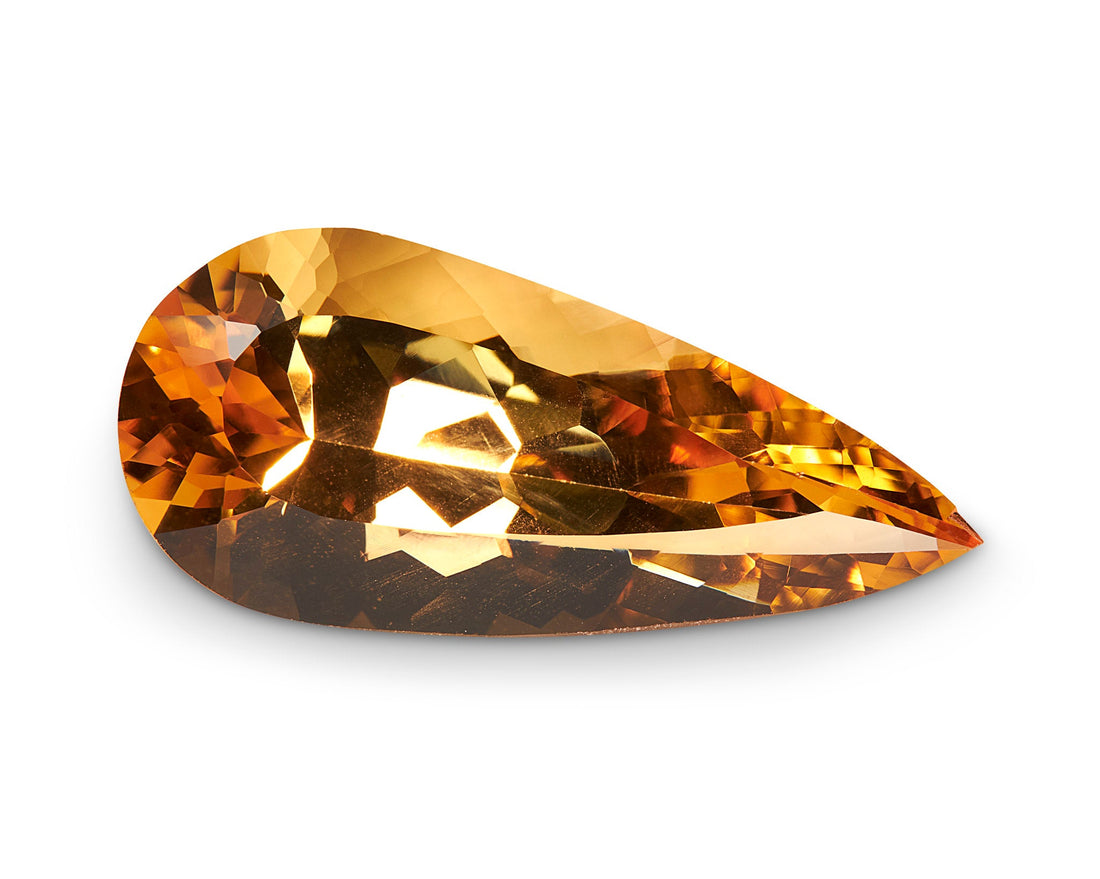 9.36ct Imperial Topaz Pear Shape Brazil Origin