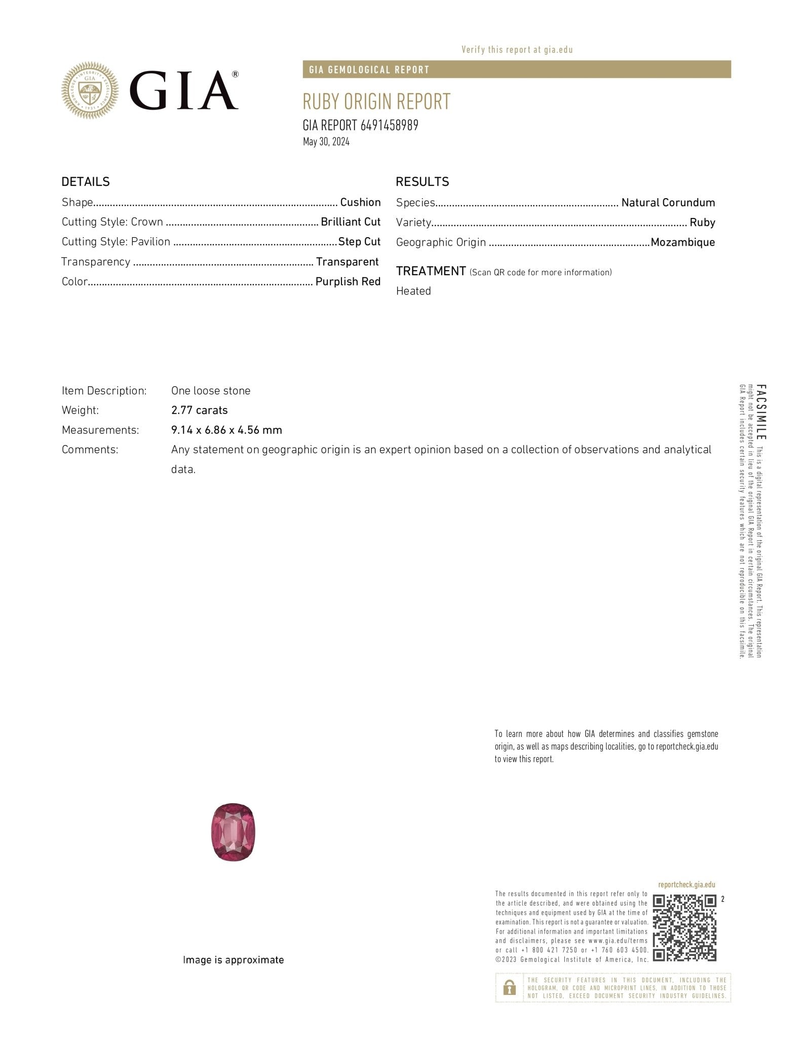 2.77ct Ruby Ring - The Sapphire Merchant
