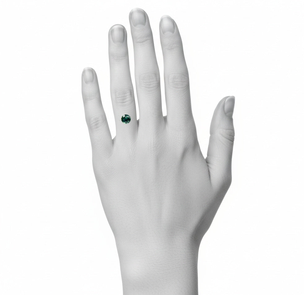 0.67ct Bluish-Green Sapphire Unheated