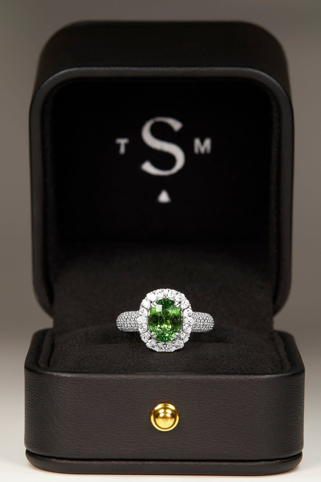 3.02ct Tsavorite Garnet Ring - The Sapphire Merchant