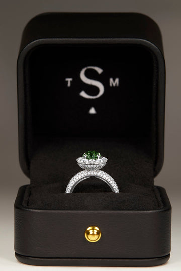 3.02ct Tsavorite Garnet Ring - The Sapphire Merchant