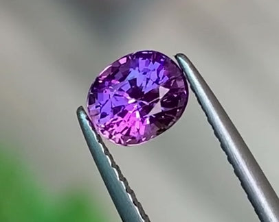 Unheated 0.98ct Purple Zoisite Oval Cut Tanzania Origin Video
