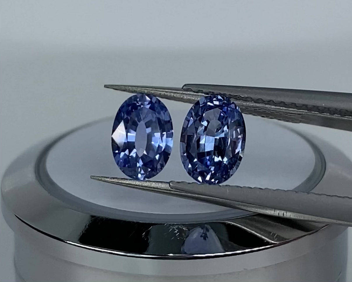 1.91ct Cornflower Blue Sapphire Pair Unheated