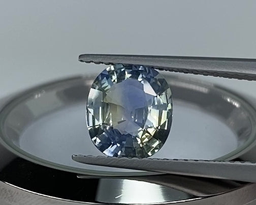 2.29ct Bi Colour Sapphire Cushion Cut Sri Lanka Origin