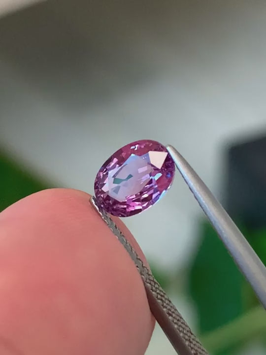 1.34ct Pink Sapphire Oval Cut