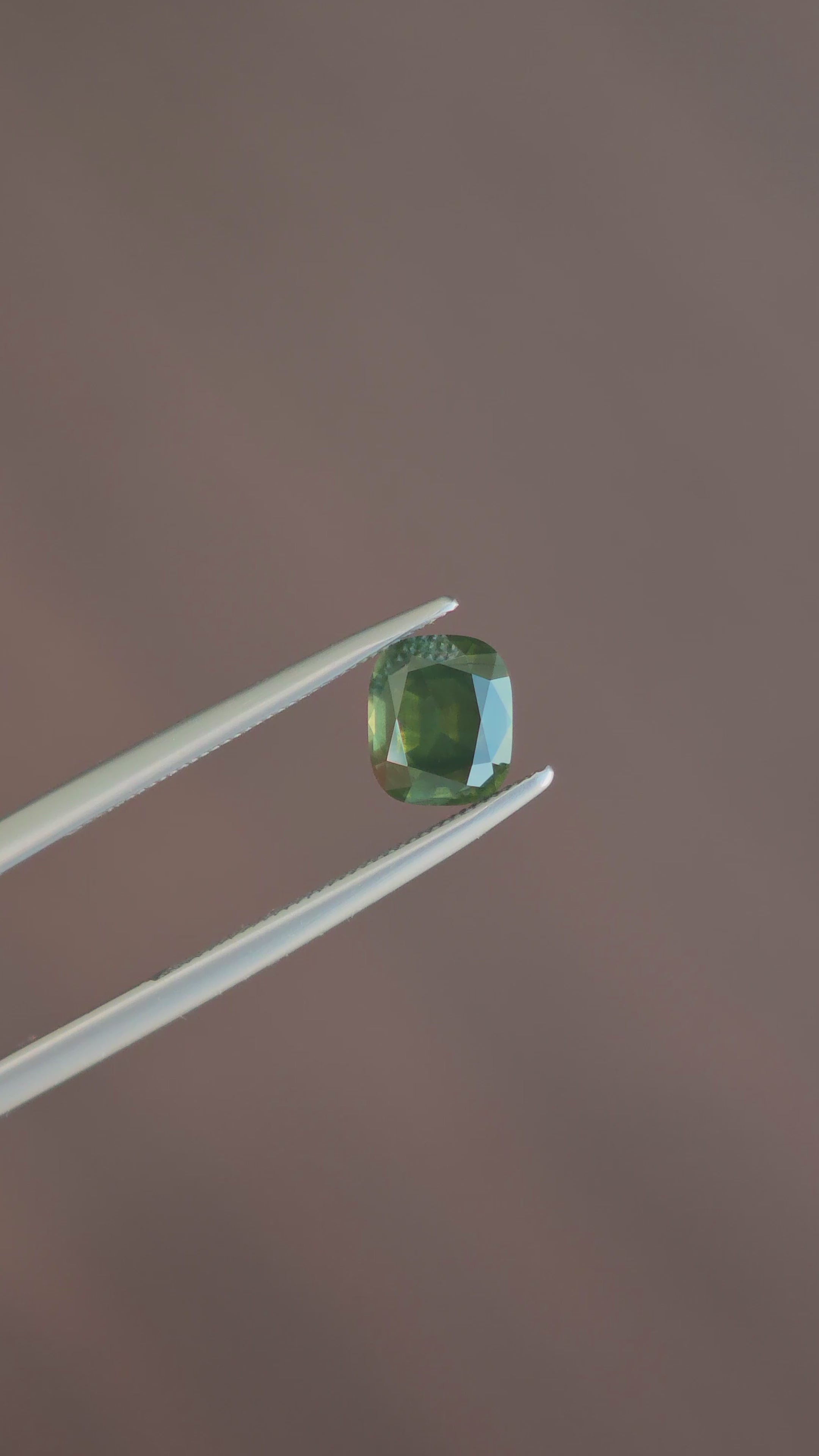 1.41ct Australian Mossy Green Sapphire Unheated