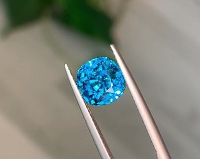 5.91ct Cambodian Blue Zircon Cushion Cut