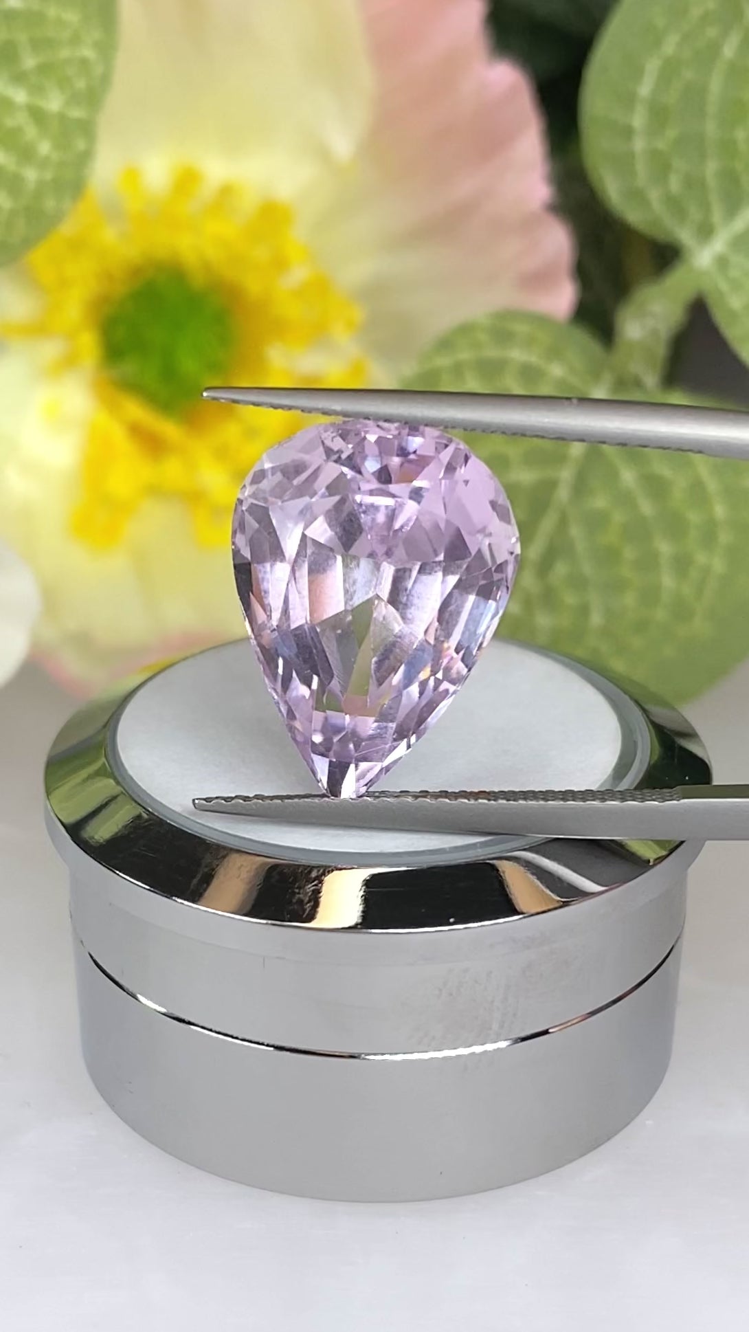 11.12ct Pink Kunzite Pear Shape