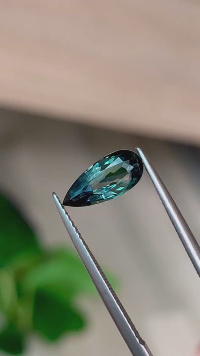 1.60ct Green Sapphire Pear Cut