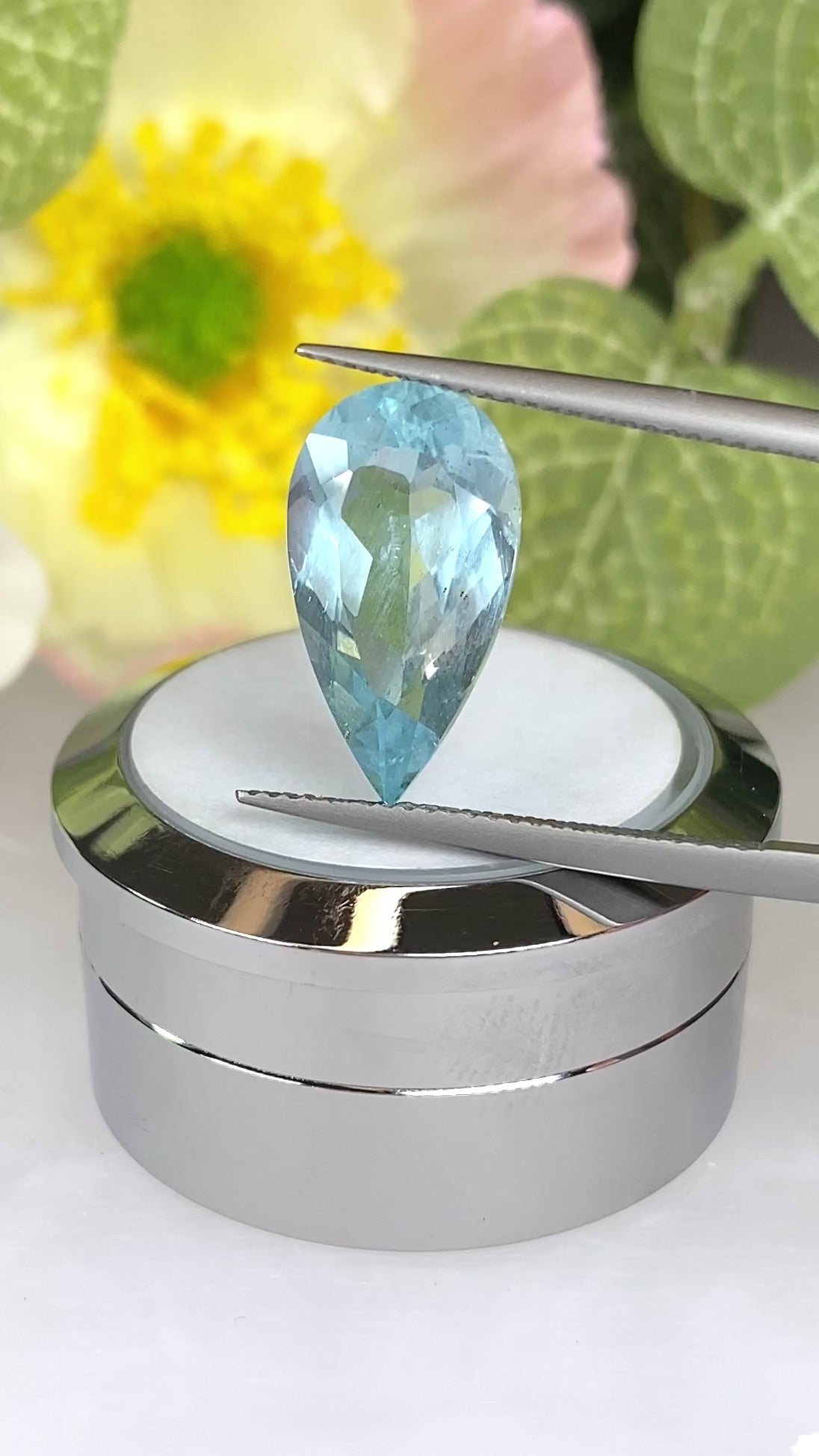 5.32ct Aquamarine Gemstone Pear Cut