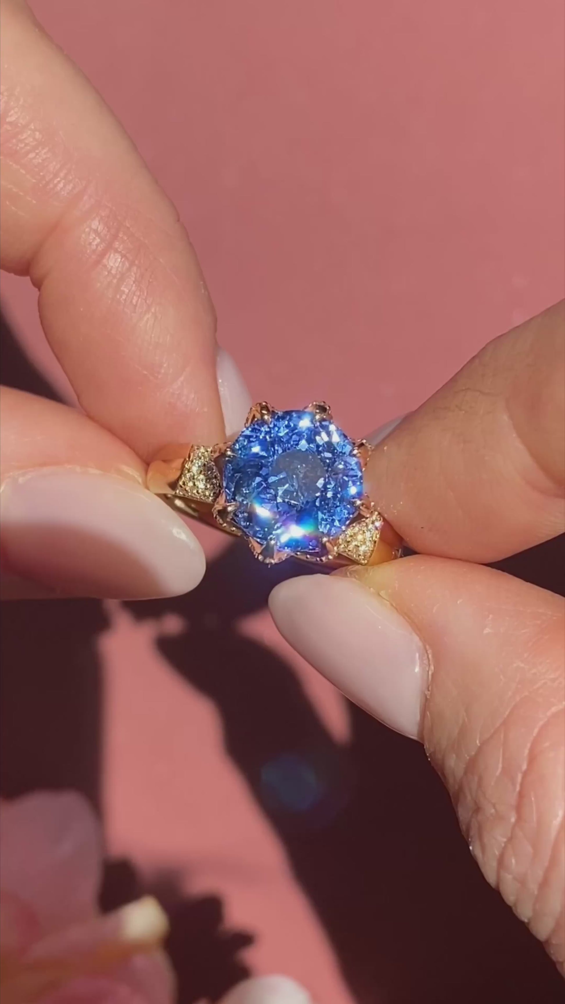 5.19ct Cornflower Blue Sapphire Ring