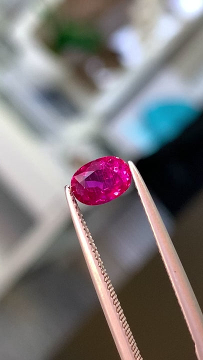 1.00ct Ruby Oval Unheated with GIA