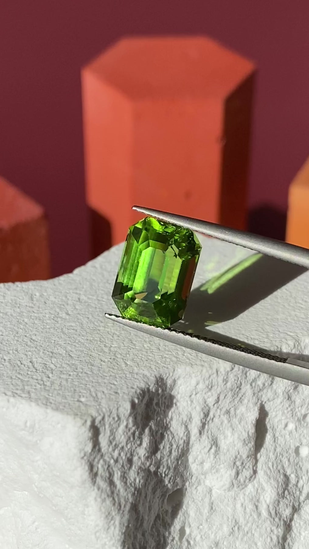 7.00ct Burmese Peridot Emerald Cut