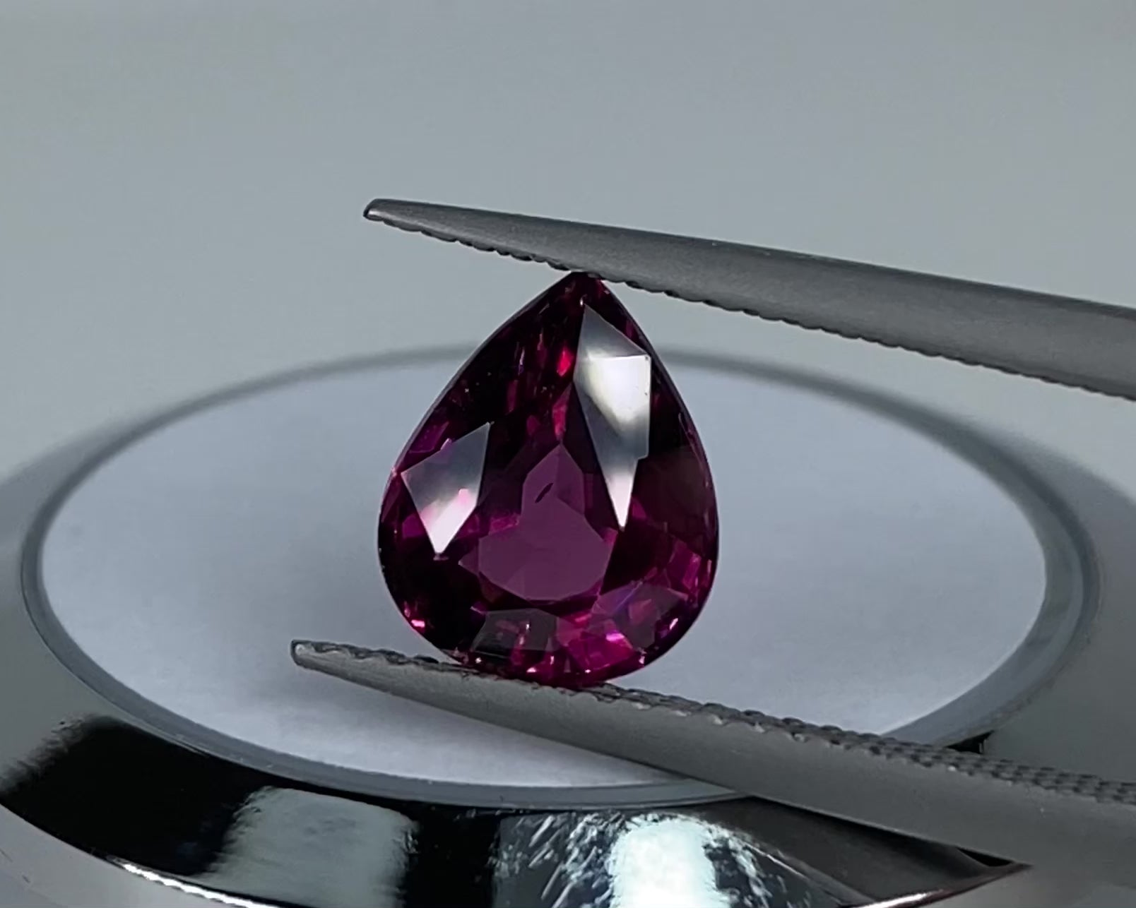 2.52ct Rhodolite Garnet Pear Shape Tanzania Origin